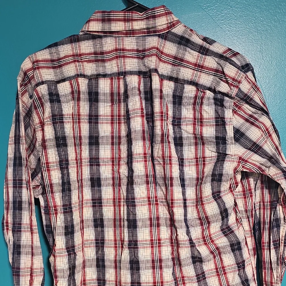 Levi's Men's Plaid Shirt - Red, Blue, and White - Picture 3 of 3